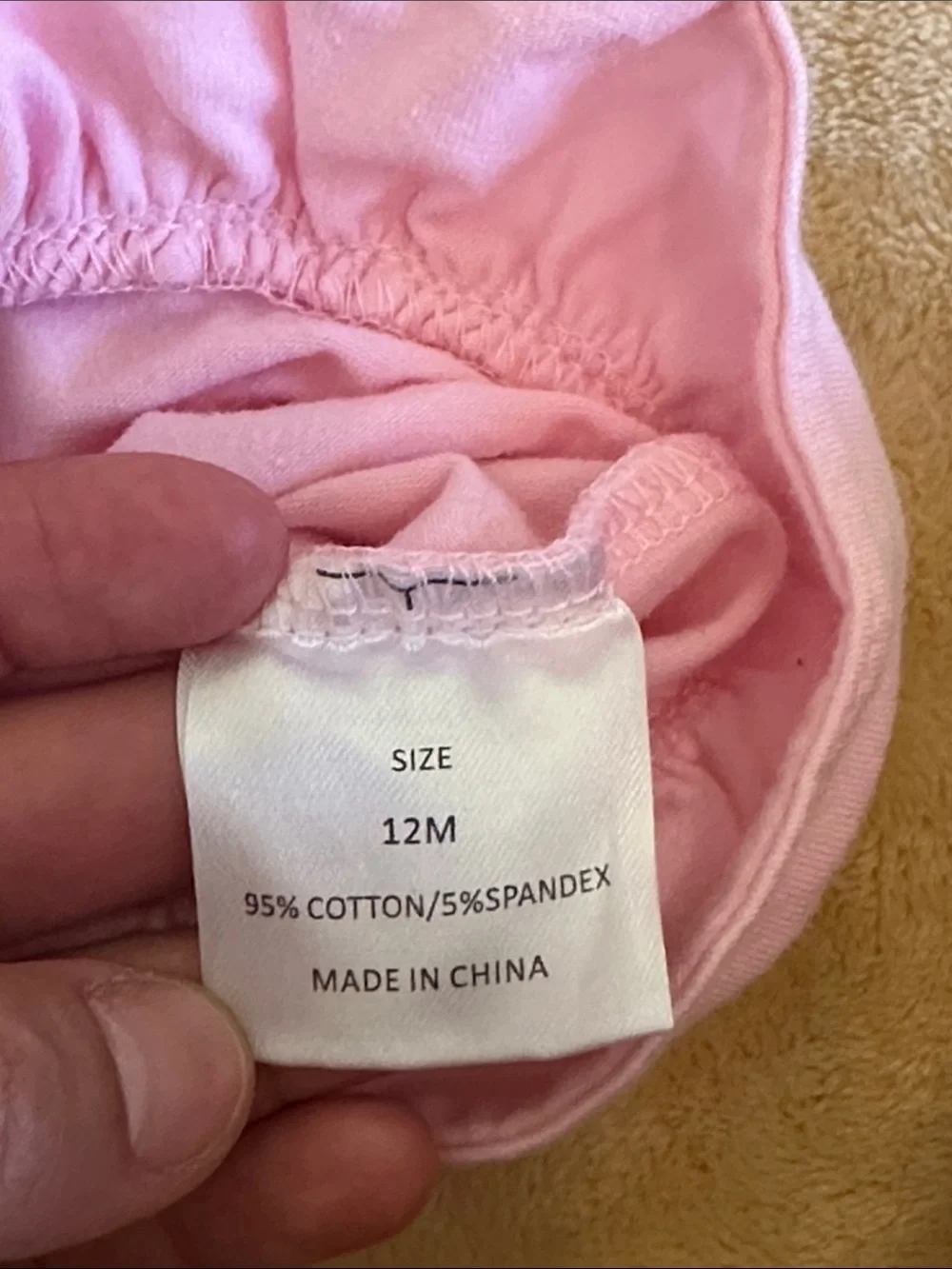 Pink Baby One-Piece Romper with Ghost Applique EUC
